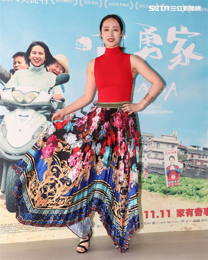 「哈勇家」黃瀞怡（小薰）出席金馬入圍茶會。（記者邱榮吉/攝影）