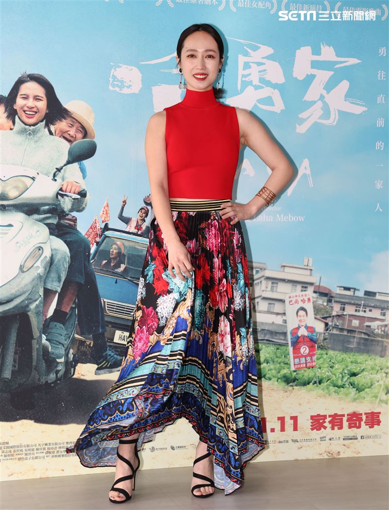 「哈勇家」黃瀞怡（小薰）出席金馬入圍茶會。（記者邱榮吉/攝影）