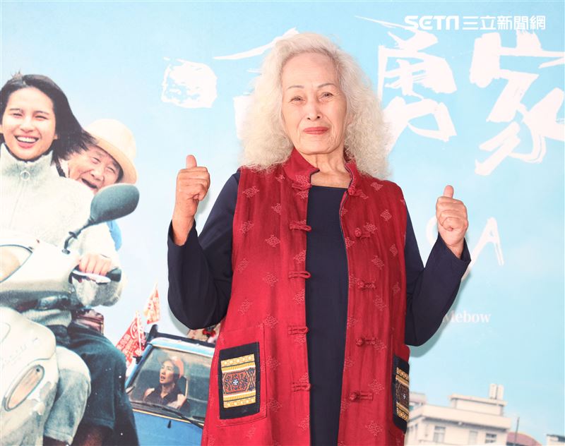 「哈勇家」林詹珍妹出席金馬入圍茶會。（記者邱榮吉/攝影）