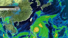 熱帶低壓路徑。（圖／翻攝自天氣風險 WeatherRisk臉書）
