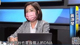 黃瀞瑩昔稱統獨是假議題，今改口「抗中保台也是每個人的DNA」。（圖／翻攝自新聞面對面YouTube)
