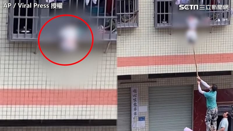 男童頭卡9公尺高鐵窗　鄰居上樓破門救援