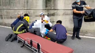 7級陣風！花蓮騎士被吹落橋下　左腿骨折