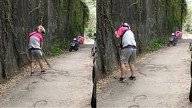 尖峰時刻,外送員,掃地,暖心,無私,送餐,汐止,打滑,（圖／網友簡毓良提供授權）