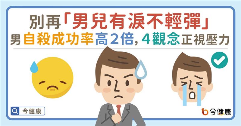 男兒有淚不輕彈　哭泣是女生專利？