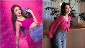 張雅涵（Kimi）跟孫生女友Wendy撞衫啦！（圖／翻攝自IG）
