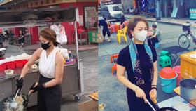 菜市場驚現美豔人妻炒米粉！精緻打扮狂吸42萬粉(圖/翻攝自抖音)