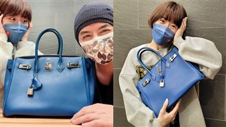 Lulu爽收寶石藍柏金包　嗨翻：要抱它睡覺