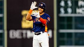 ▲太空人1局下連3支二壘安打，寫大聯盟紀錄。（圖／翻攝自太空人推特）