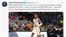 ▲力新秀普里莫（Joshua Primo）遭裁（圖／翻攝自Adrian Wojnarowski推特）