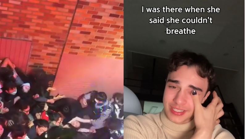 目睹好友受困人牆窒息　男痛哭：救不了她