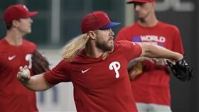 ▲世界大賽第3戰因雨延賽，「雷神」辛德加（Noah Syndergaard）無緣先發。（圖／美聯社／達志影像）