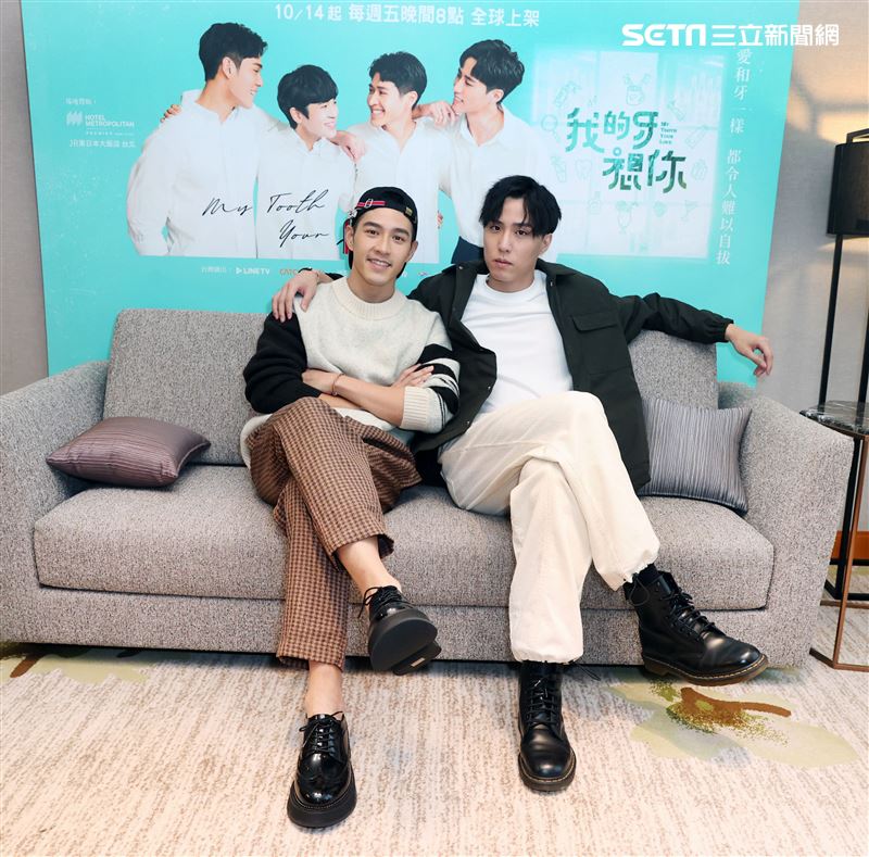 「我的牙想你」吳岳擎、余晉三立新聞網專訪。（記者邱榮吉/攝影）