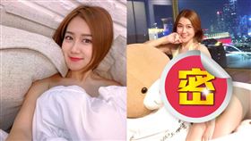 白雲蓋棉被自拍疑似裡頭真空。（圖／翻攝自白雲 IG）