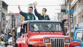 黃偉哲陪同台南市議員候選人陳皇宇　南關線車隊掃街拜票