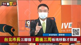 北市三腳督激戰！胡忠信：蔣陳黃一定會發生棄保(圖/94要客訴)