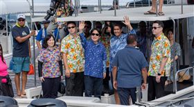 副總統賴清德今（2）日訪聯合國教科文組織世界自然及歷史遺產「洛克群島南方潟湖」。（圖／總統府提供)