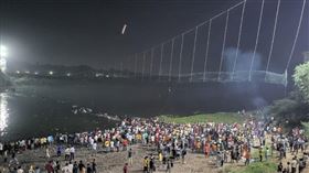 印度,橋梁,坍塌,意外