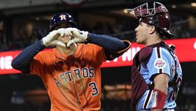 ▲太空人新秀游擊手潘尼亞（Jeremy Pena）世界大賽開轟！大聯盟史上第1人。（圖／美聯社／達志影像）