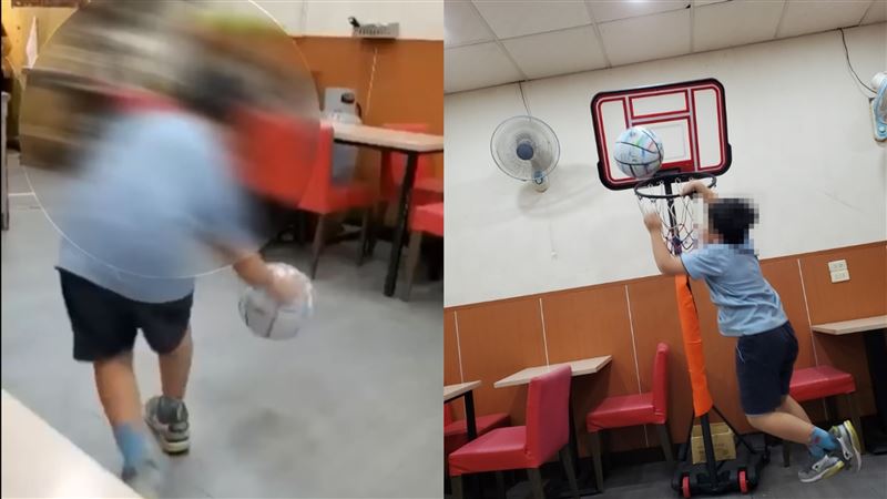 男童在餐廳打籃球　她慘被砸！網轟翻