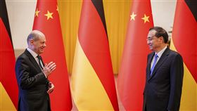 德國總理蕭茲訪問中國。（圖／美聯社／達志影像）