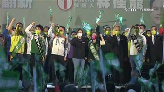 林佳龍夫人當代理母雞　造勢晚會視訊連線