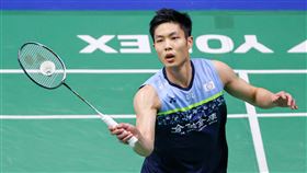 台北羽球公開賽　周天成輕取對手闖決賽（1）台灣羽球一哥周天成（圖）23日在2022台北羽球公開賽男單4強賽，以21比12、21比12直落二輕取馬來西亞好手宋俊偉，挺進冠軍決賽。中央社記者鄭清元攝  111年7月23日