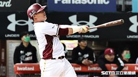 ▲台灣大賽第1戰，樂天桃猿捕手林泓育。（圖／記者劉彥池攝影）