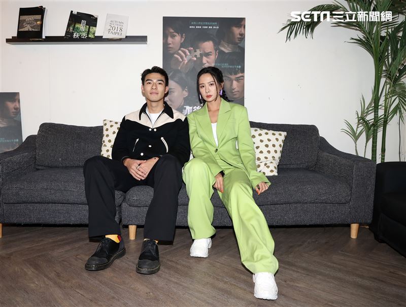 陳昊森、安心亞「罪後真相」三立新聞網專訪。（記者邱榮吉/攝影）