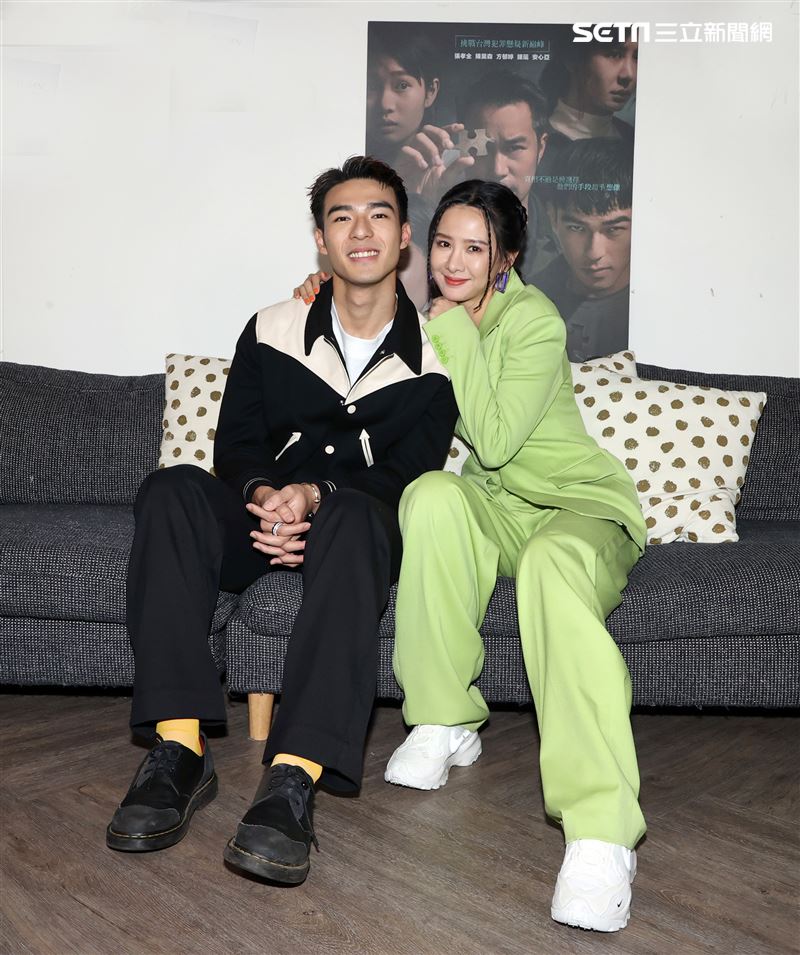 陳昊森、安心亞「罪後真相」三立新聞網專訪。（記者邱榮吉/攝影）