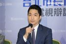 台北市長選舉電視辯論會，國民黨候選人蔣萬安於會後召開記者會。（圖／記者楊澍攝影）