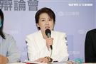 台北市長選舉電視辯論會，無黨籍候選人黃珊珊於會後召開記者會。（圖／記者楊澍攝影）
