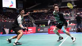 ▲李哲輝、楊博軒5日在德國海洛羽球公開賽擊敗英格蘭組合，將和「楊肉盧」盧敬堯、楊博涵會師男雙決賽，提前預約金包銀。（資料圖／中央社）