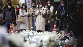 梨泰院事件 悼念 梨泰院 韓國（圖／美聯社／達志影像）