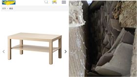 IKEA桌子垮掉…她氣炸怒轟「原來是紙糊的」！網打臉笑翻：不然呢（圖／翻攝自爆怨公社）