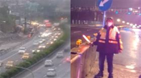 國一南下五堵-汐止全線開放，車流狀況。（圖／翻攝自國道1968即時路況）