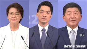 無黨籍黃珊珊、國民黨蔣萬安、民進黨陳時中。（圖／三立直播）