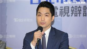 台北市長選舉電視辯論會，國民黨候選人蔣萬安於會後召開記者會。（圖／記者楊澍攝影）
