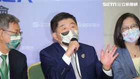 台北市長選舉電視辯論會，民進黨候選人陳時中於會後召開記者會。（圖／記者楊澍攝影）