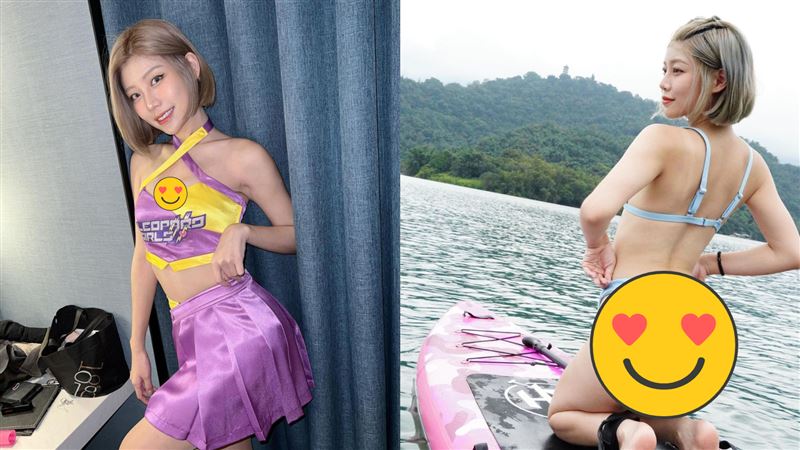 啦啦隊女神合體練瑜伽　雙峰相對網嗨翻