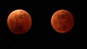 血月 奇景 圖／翻攝自鄭明典臉書