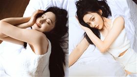 ▲張天愛生日當天發出一系列美照。（圖／翻攝自張天愛微博）