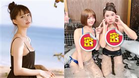 「呆萌女神」元元受邀至琳妲（右）節目作客，兩人邊泡澡邊聊天。（圖／翻攝自琳妲IG）