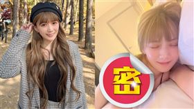 解婕翎趴床「男友視角」擠壓狀態超犯規。（圖／翻攝自dollshin IG）