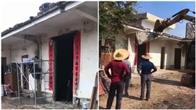 兄弟分家竟把房子鋸成兩半。（圖／翻攝自秒聞視頻）