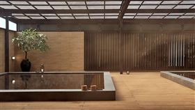 蘊泉庄沐天澤琥珀溫泉浴池。（圖／旅宿業者提供）