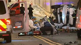 台北,行政院,黑衣人,競速,襲警,中彈（圖／翻攝畫面）