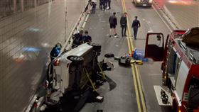 台北,行政院,黑衣人,競速,襲警,中彈（圖／翻攝畫面）