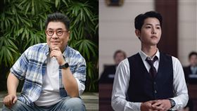  《黑道律師文森佐》編劇朴宰範、宋仲基。（圖／金馬執委會、NETFLIX提供）