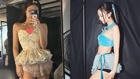 ▲Jennie的演唱會服裝走性感路線，好身材一覽無遺。（圖／翻攝自 Jennie IG）